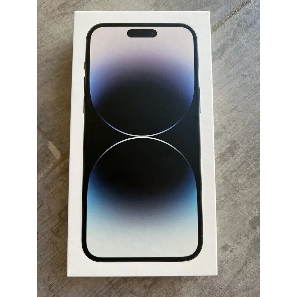 iPhone 14 Pro Max Empty Retail Box Factory Seal Screen Film Insert Space Black